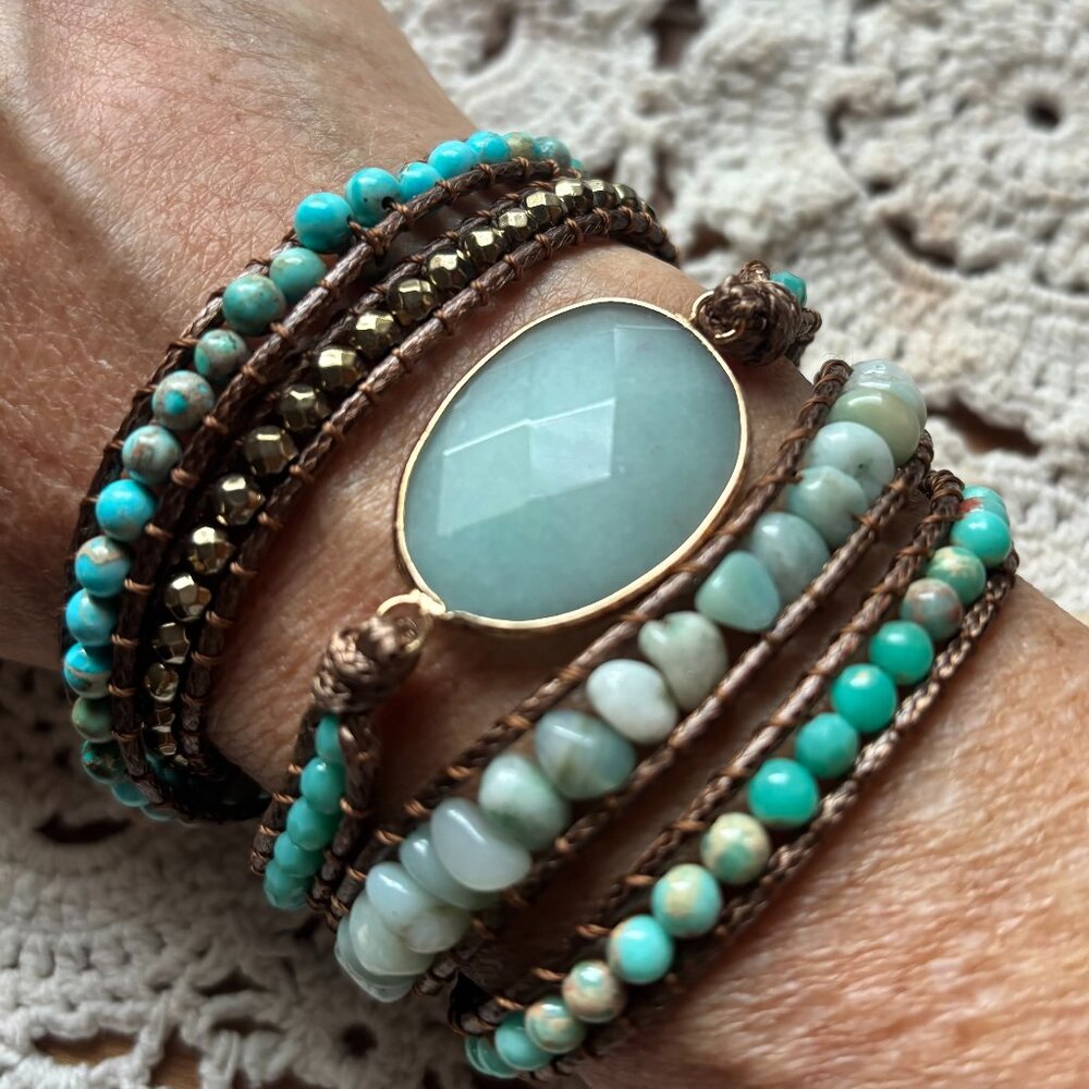 Amazonite Wrap Bracelet